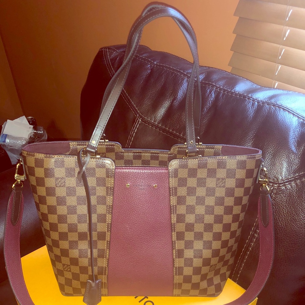 Louis Vuitton Damier Ebene Jersey Shoulder Tote